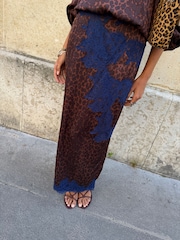 Never Fully Dressed Brown Dark Leopard Lily Skirt - Image 2 of 4
