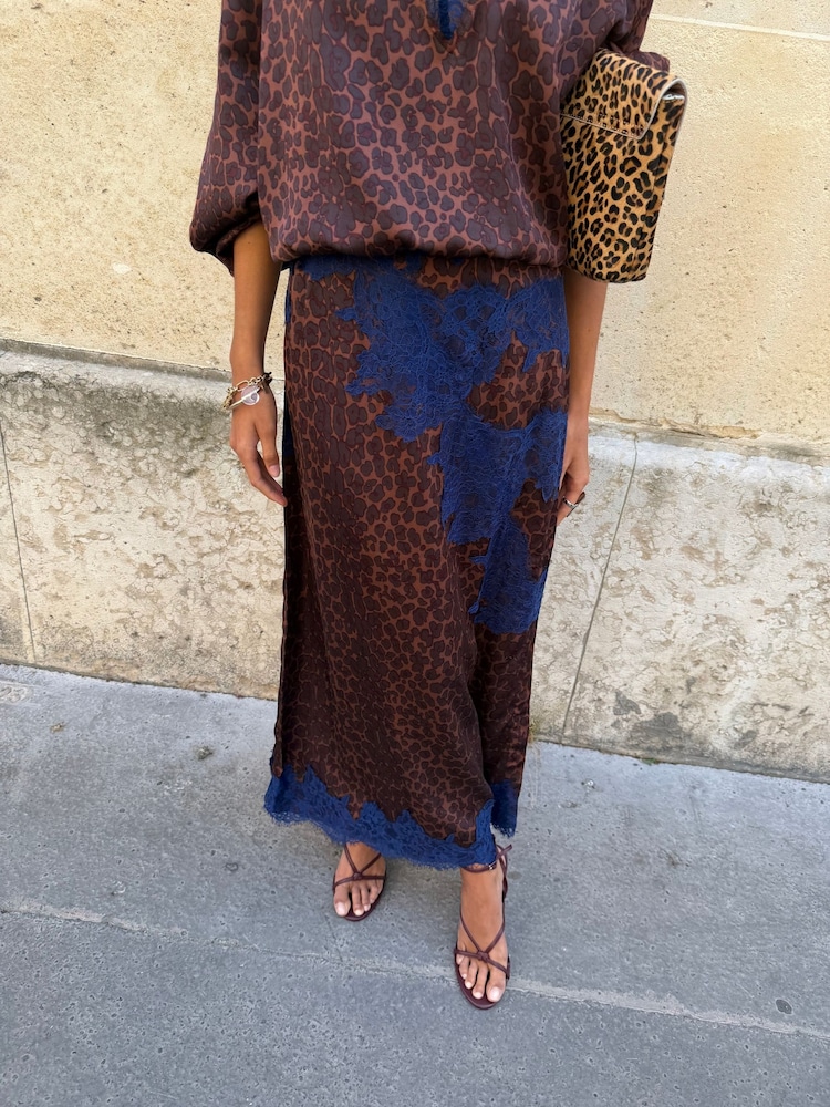 Never Fully Dressed Brown Dark Leopard Lily Skirt - Image 4 of 4