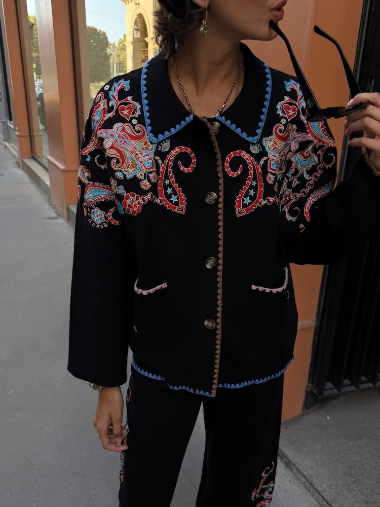Never Fully Dressed Embroidered Paisley Cardigan - Bild 4 von 4