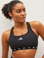 črna - adidas nedrček s srednjo oporo  Techfit - Slika 1 iz 6