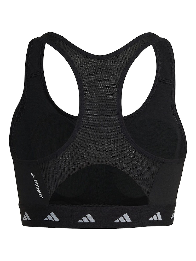 črna - adidas nedrček s srednjo oporo  Techfit - Slika 6 iz 6