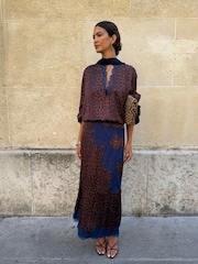 Never Fully Dressed Brown Dark Leopard Batwing Top - Image 1 of 4