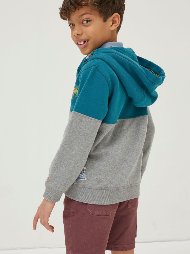 FatFace Colourblock Zip Hoodie - Изображение 2 из 4