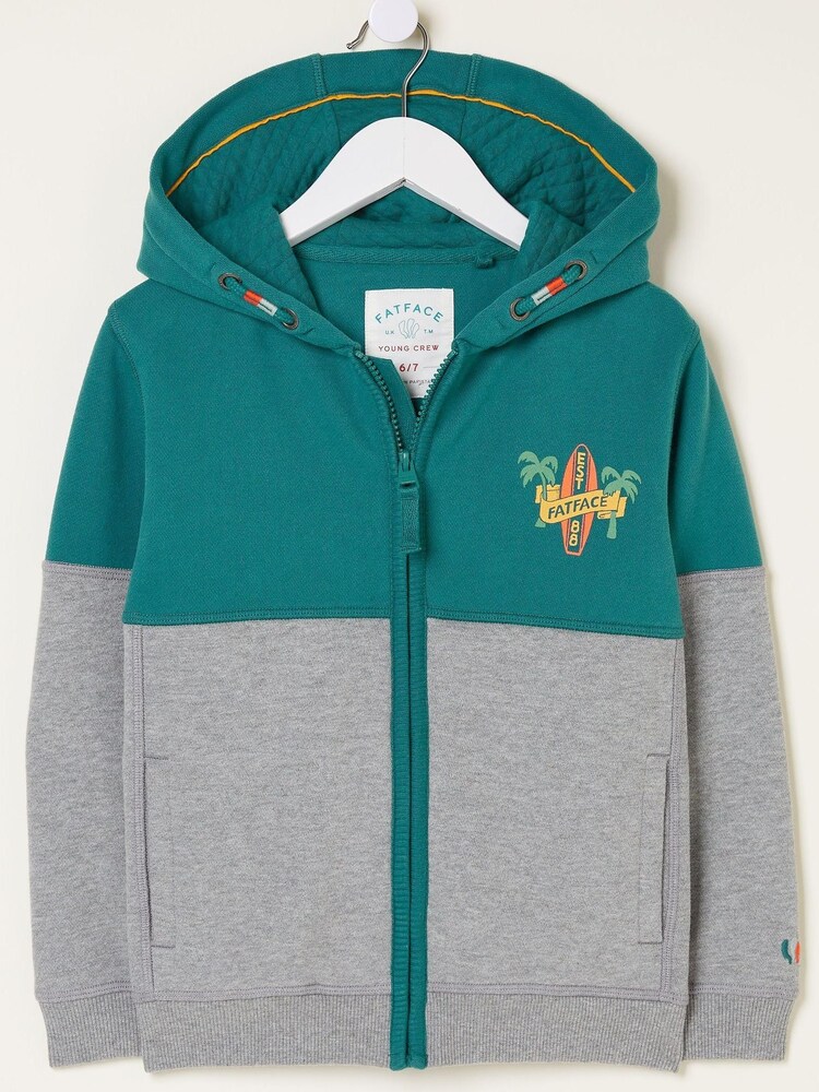 FatFace Colourblock Zip Hoodie - Изображение 4 из 4