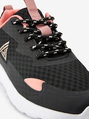 Black/Coral Standard Fit (F) Lace-Up Trainers - Image 5 of 6