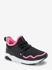 Schwarz und Pink - Elastischer Sportschuh mit Schnürung - Bild 2 von 5