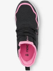 Schwarz und Pink - Elastischer Sportschuh mit Schnürung - Bild 3 von 5