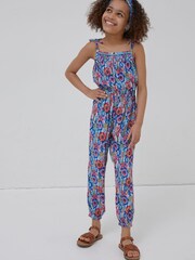FatFace Pink Tropical Print Jumpsuit - Image 1 of 4