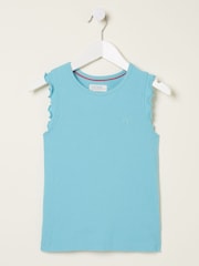 FatFace Blue Rib Jersey Vests 3 Packs - Image 2 of 4