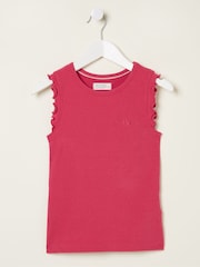 FatFace Blue Rib Jersey Vests 3 Packs - Image 3 of 4