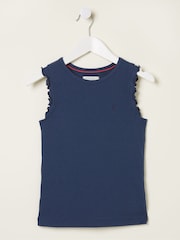 FatFace Blue Rib Jersey Vests 3 Packs - Image 4 of 4