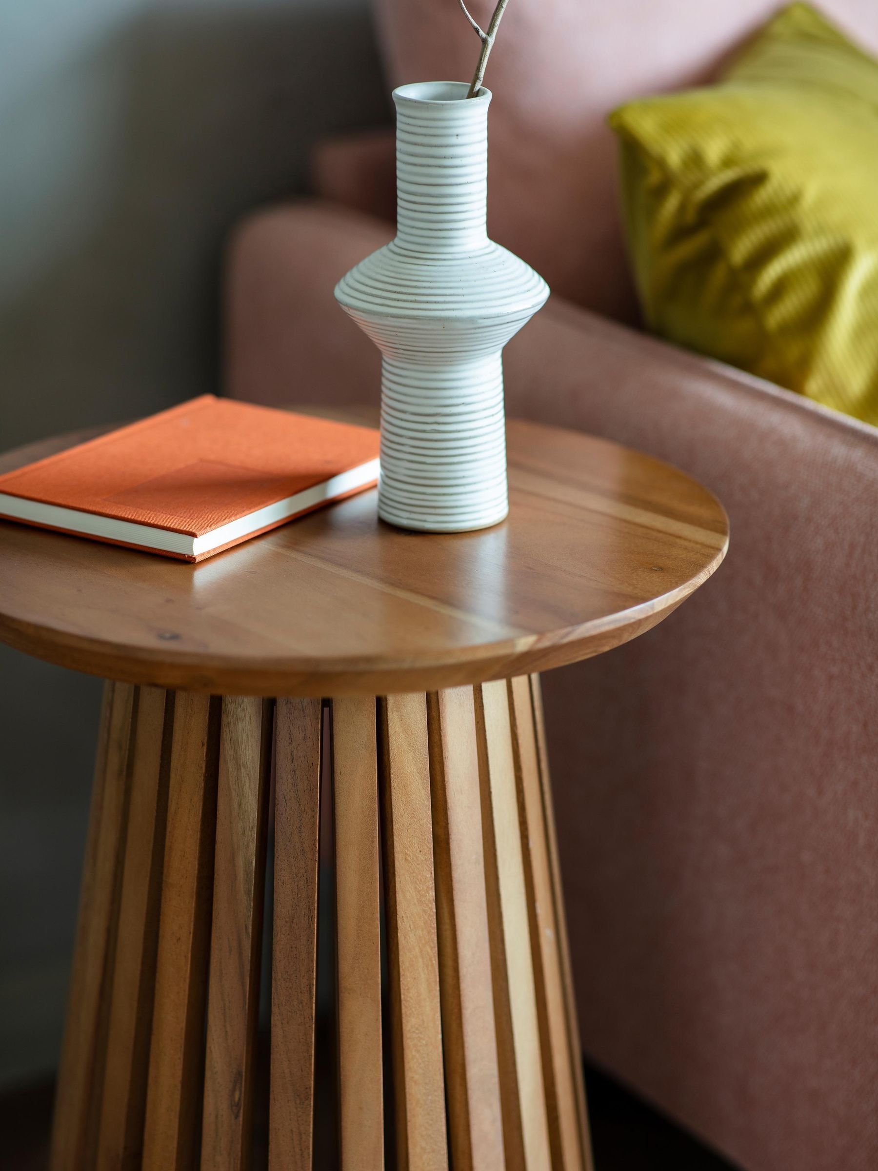 Buy Gallery Home Natural Benton Slatted Side Table from the Next