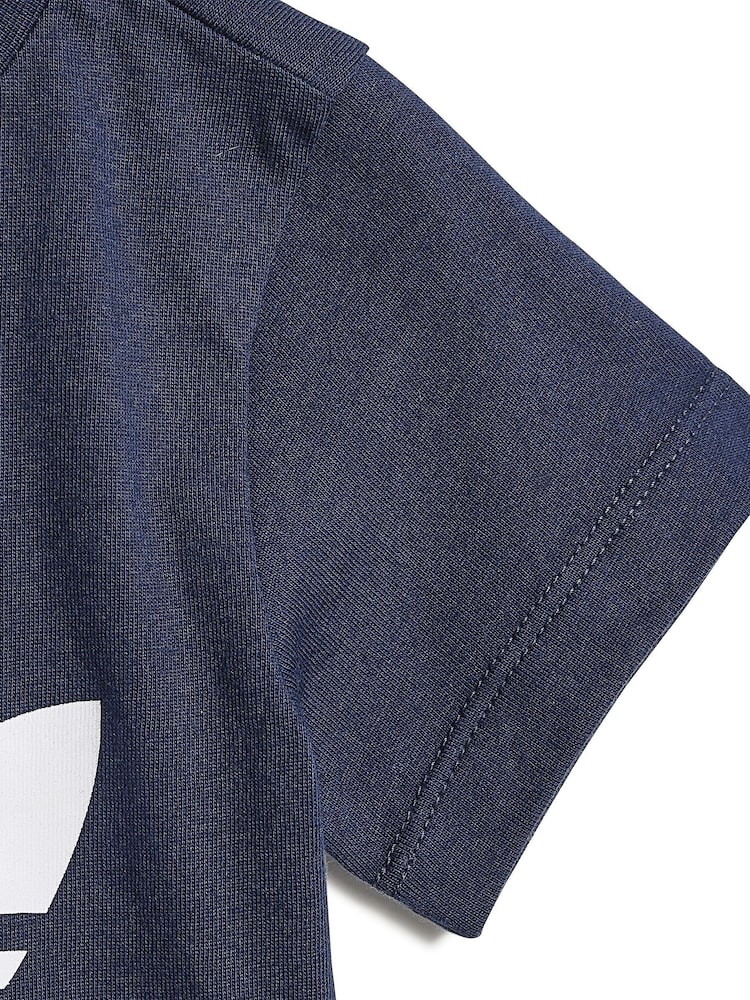 Conjunto de pantalones cortos y camiseta de algodón 100 % con diseño de trébol para bebé de adidas Originals - Imagen 5 de 5