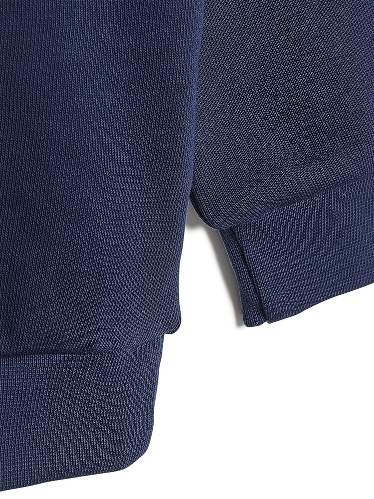 سترة بحافة رقبة مستديرة باللون الأزرق للرضع من adidas originals - Image 3 of 4