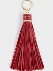OSPREY LONDON Red The Dita Leather Tassel Keyrings - Image 1 of 3