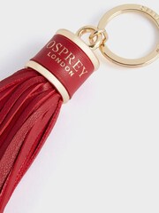 OSPREY LONDON Red The Dita Leather Tassel Keyrings - Image 2 of 3