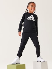 adidas Black Sportswear Essentials Logo French Terry Jogger Set - Image 1 of 12