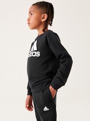 adidas Black Sportswear Essentials Logo French Terry Jogger Set - Image 3 of 12