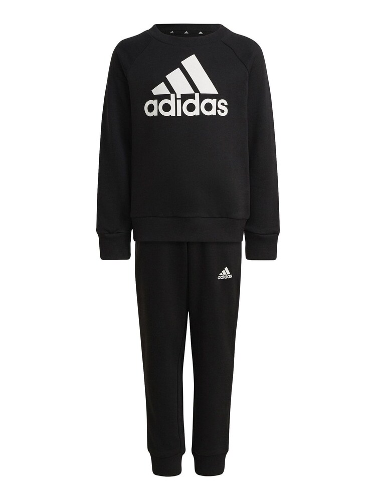 Czarny - Zestaw dziecięcy adidas Essentials z logo i joggersami z tkaniny frotte - Image 5 of 12