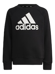 adidas Black Sportswear Essentials Logo French Terry Jogger Set - Image 6 of 12