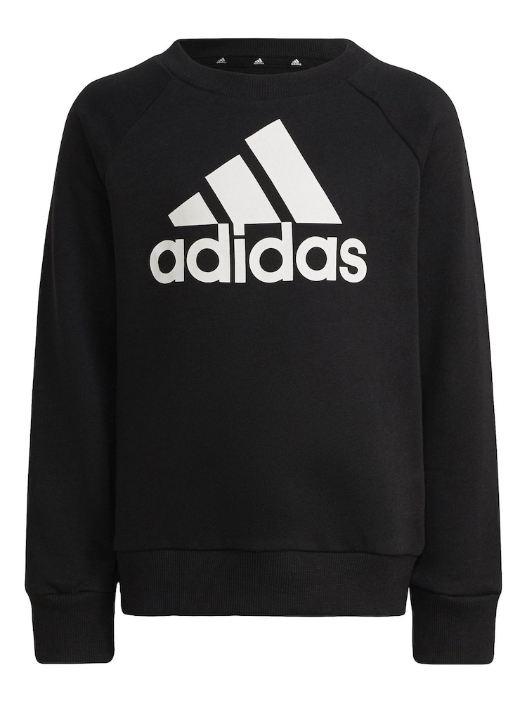 Czarny - Zestaw dziecięcy adidas Essentials z logo i joggersami z tkaniny frotte - Image 6 of 12