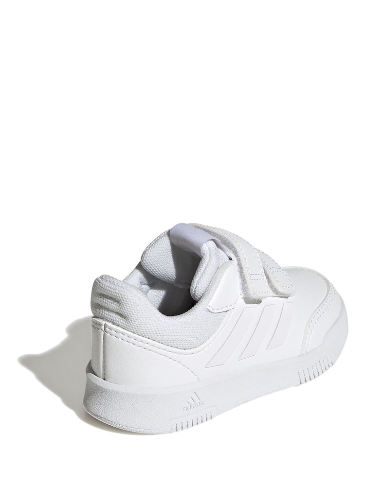 adidas White Black Tensaur Sport Hook and Loop Trainers - Image 4 of 9