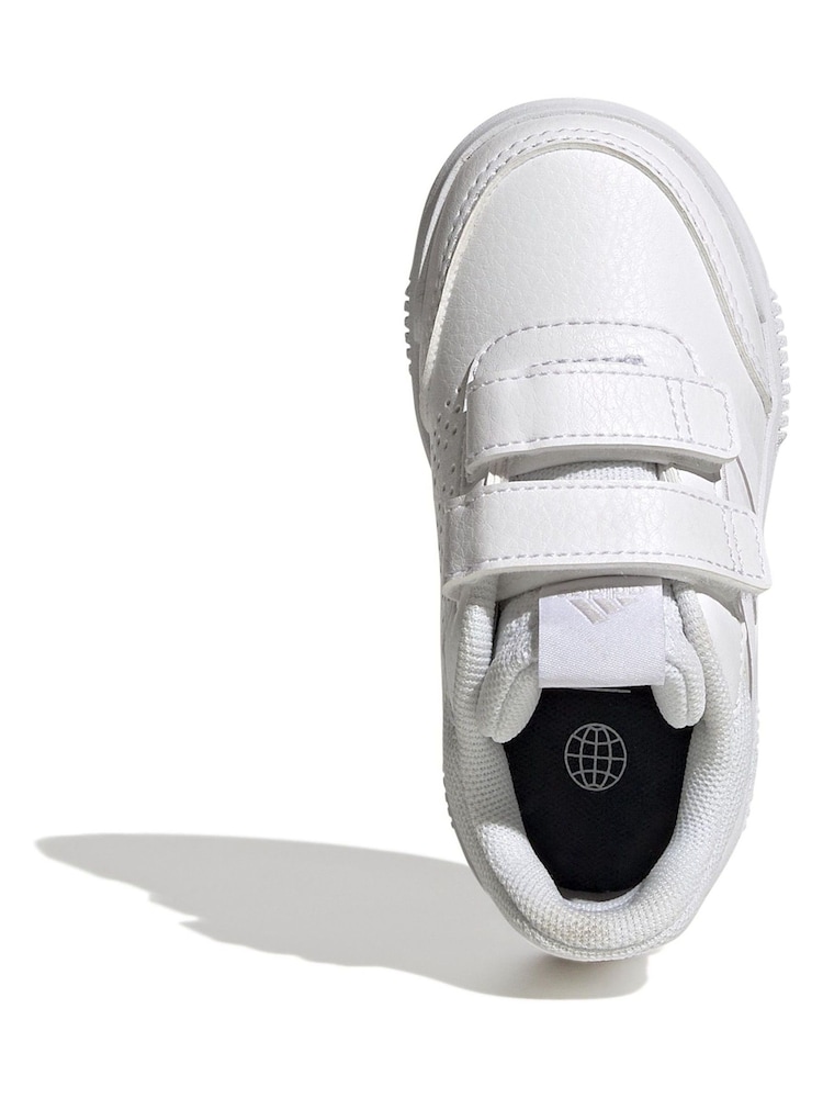 adidas White Black Tensaur Sport Hook and Loop Trainers - Image 6 of 9