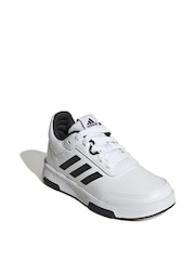 adidas White/Black Tensaur Sport Lace Up Trainers - Image 3 of 9
