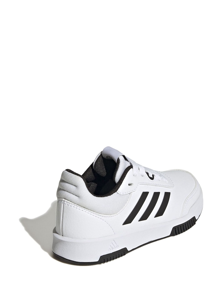 adidas White/Black Tensaur Sport Lace Up Trainers - Image 4 of 9