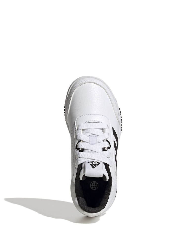 adidas White/Black Tensaur Sport Lace Up Trainers - Image 7 of 9