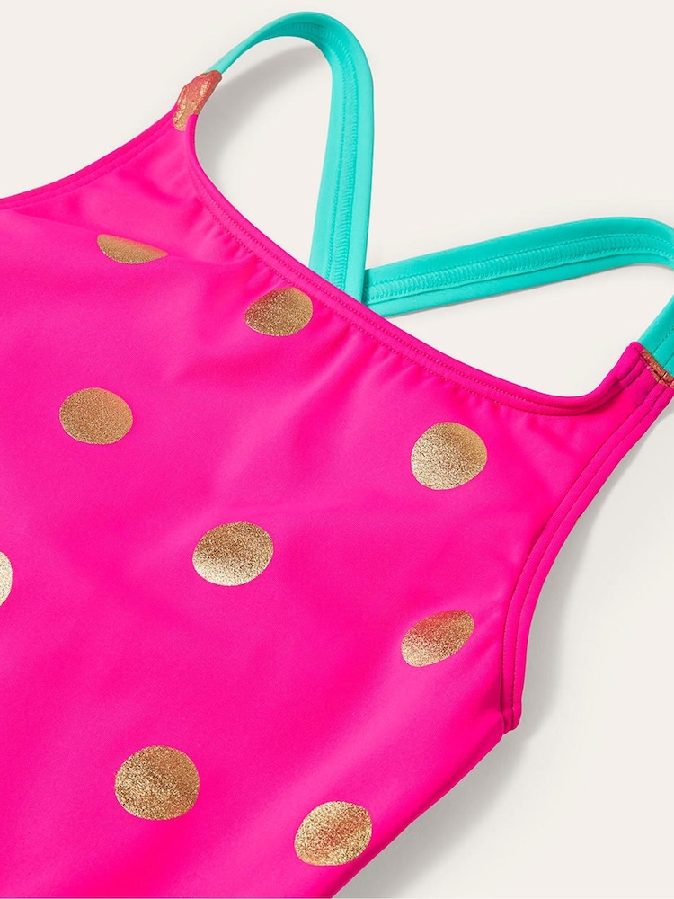 Boden Pink Cross-Back Printed Swimsuit - Image 3 of 3 Boden Pink Cross-Back Printed Swimsuit - Image 3 of 3