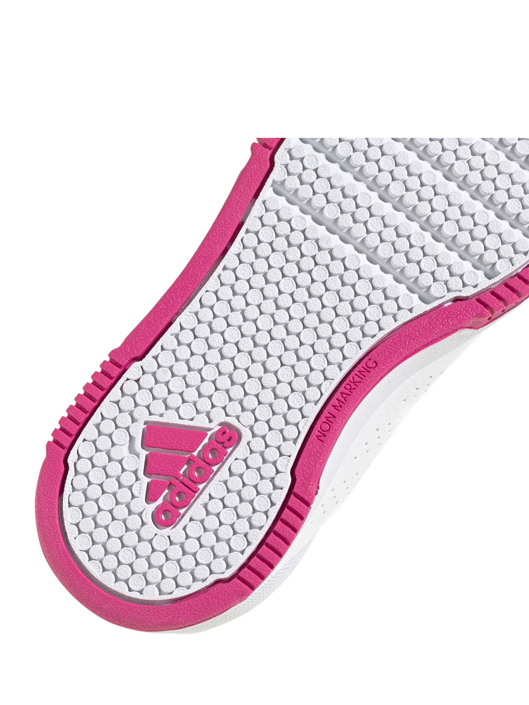 Buy adidas White Pink Hook and Loop Tensaur Hook and Loop Trainers from Next USA