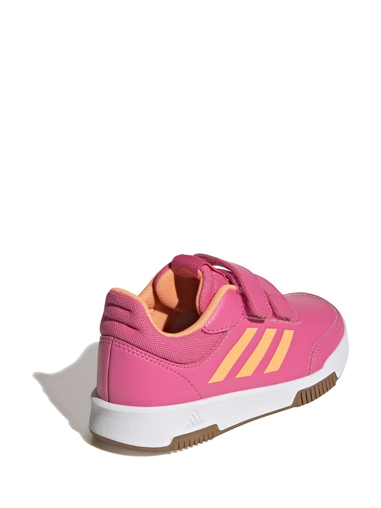 adidas Pink/Orange Kids Sportswear Tensaur Hook And Loop Trainers - Image 4 of 8
