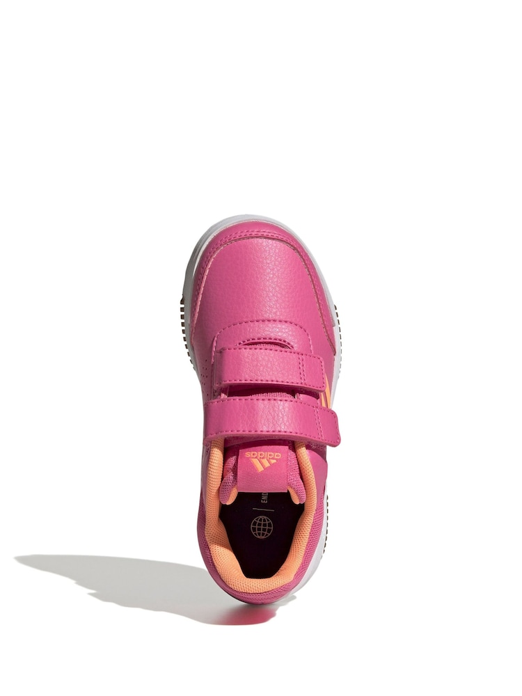 adidas Pink/Orange Kids Sportswear Tensaur Hook And Loop Trainers - Image 6 of 8