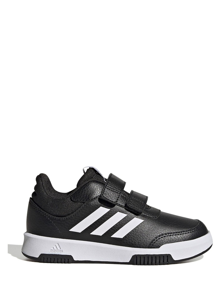 Adidas Black/White Hook and Loop Tensaur Sport Trainers - Image 1 of 9