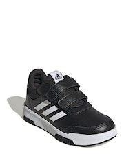 Adidas Black/White Hook and Loop Tensaur Sport Trainers - Image 3 of 9