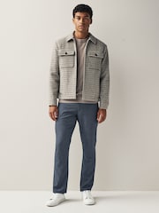 Blue Slim Smart Textured 5-Pocket Trousers - Image 2 of 9