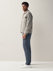 Blue Slim Smart Textured 5-Pocket Trousers - Image 3 of 9