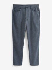 Blue Slim Smart Textured 5-Pocket Trousers - Image 6 of 9