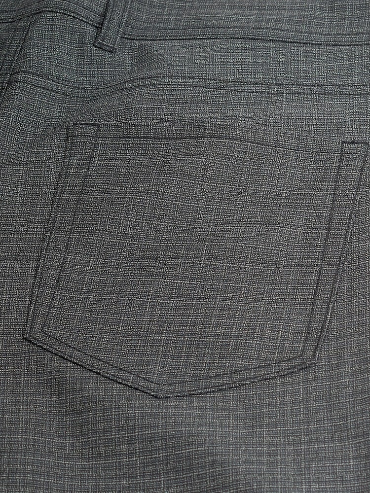 Charcoal Grey Slim Smart Textured 5-Pocket Trousers - Image 8 of 8 Charcoal Grey Slim Smart Textured 5-Pocket Trousers - Image 8 of 8