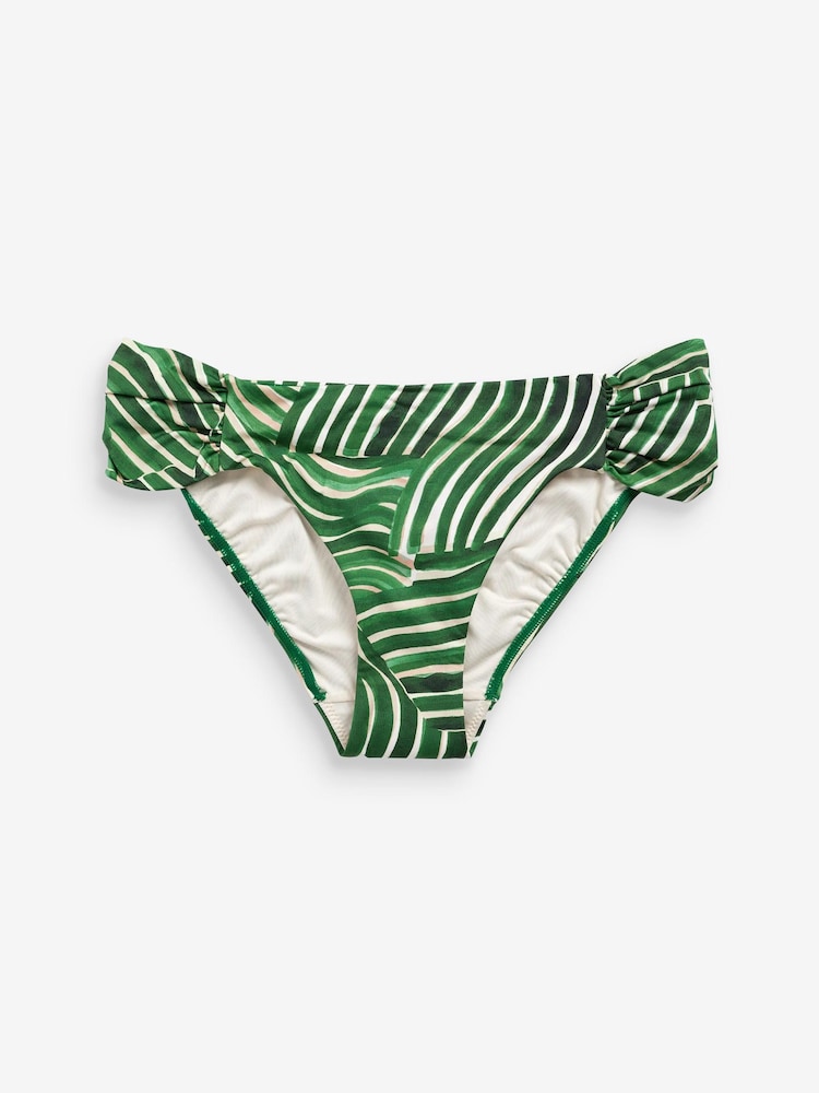 Grün, abstrakt - Mint Bikinislip aus Samt mit gerüschter Seite - Bild 2 von 2 Grün, abstrakt - Mint Bikinislip aus Samt mit gerüschter Seite - Bild 2 von 2
