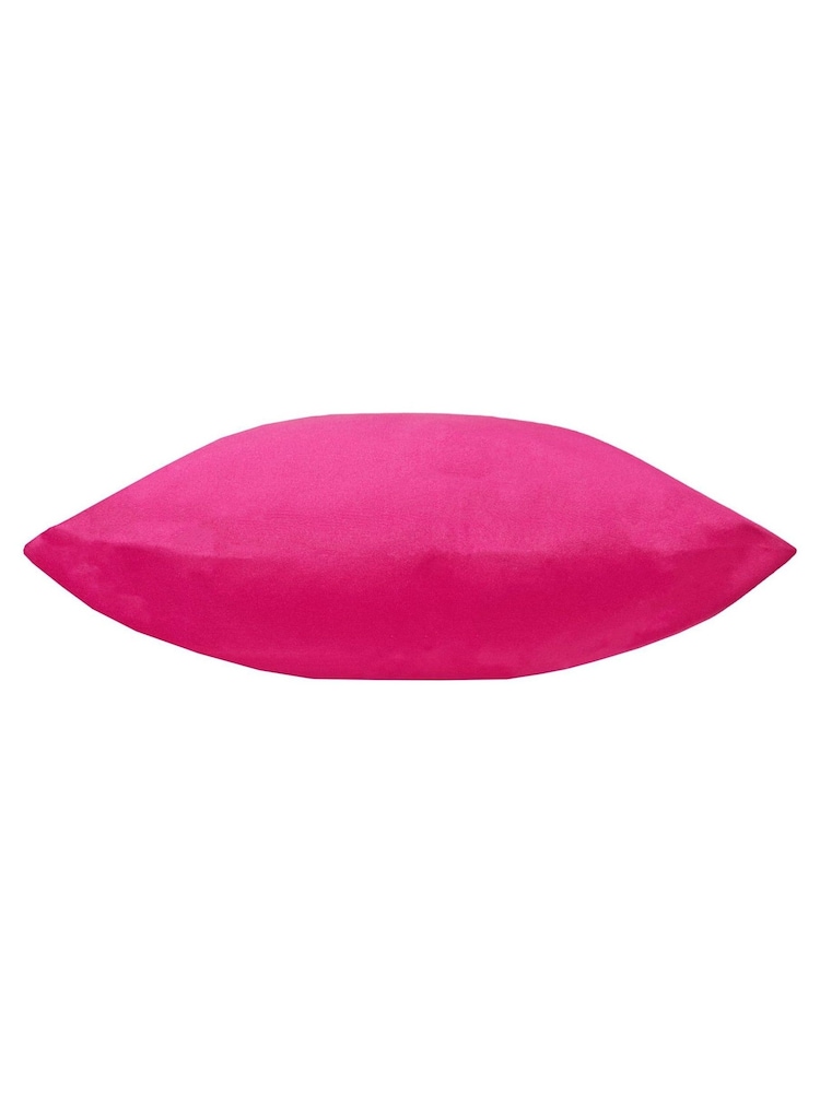furn. Pink Plain Twin Pack Water UV Resistant Outdoor Cushions - Image 3 of 4