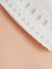 Reiss Apricot Sadie Junior Button Back Jersey Collar Sweatshirt - Image 7 of 7