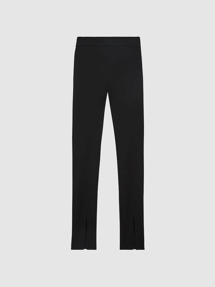 Reiss Black Jayne Skinny Fit Split Front Trousers - Image 2 of 6