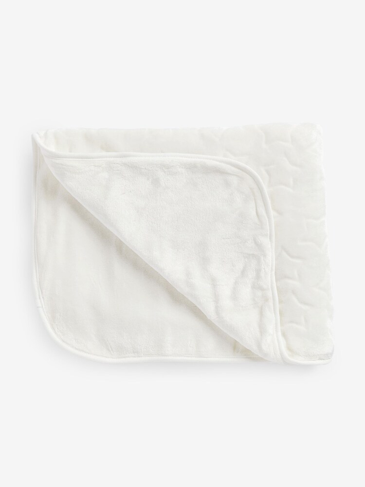 White Star Baby Teddy Borg Fleece Blanket - Image 1 of 2