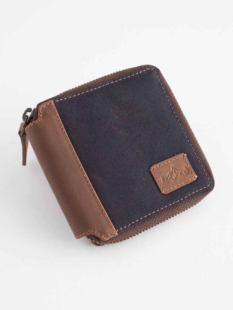 Navy Blue Zip-Around Wallet - Image 1 of 4