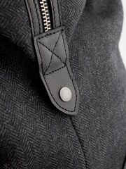 Black Herringbone Tweed Holdall - Image 8 of 10