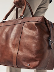 Brown Leather Holdall Bag - Image 2 of 7