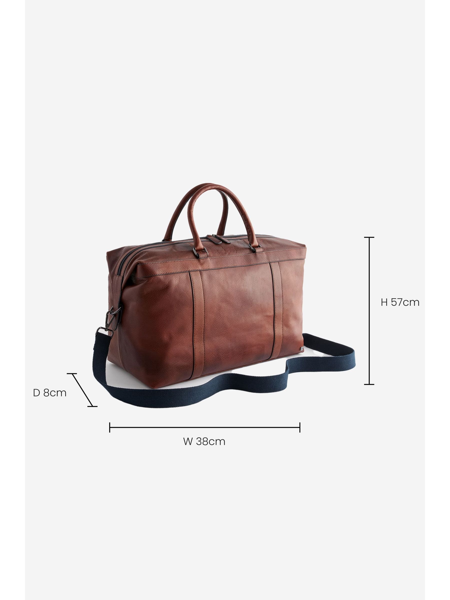 Buy Brown Leather Holdall from Next Ireland