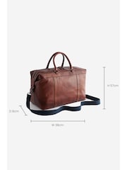 Brown Leather Holdall Bag - Image 4 of 7
